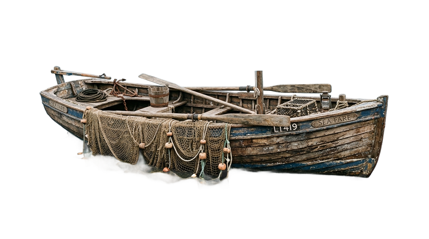 fisher boat png PNG transparent background