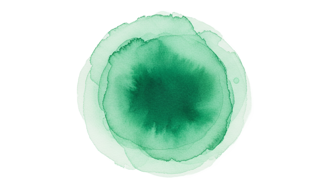green watercolor circle png PNG transparent background