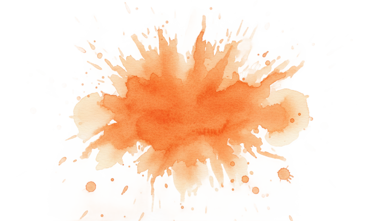 orange watercolor splash png PNG transparent background