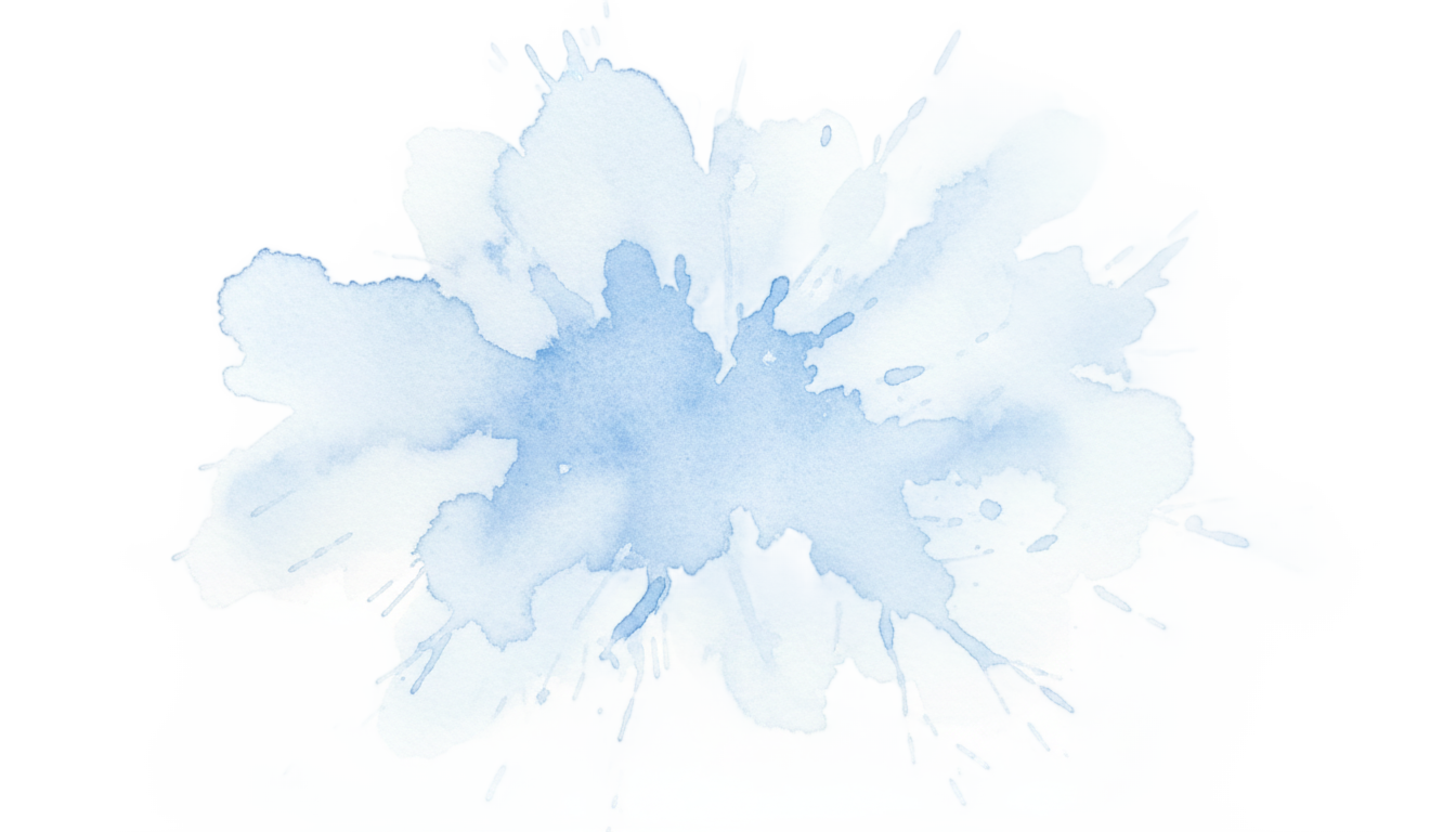 light blue watercolor splash png PNG transparent background