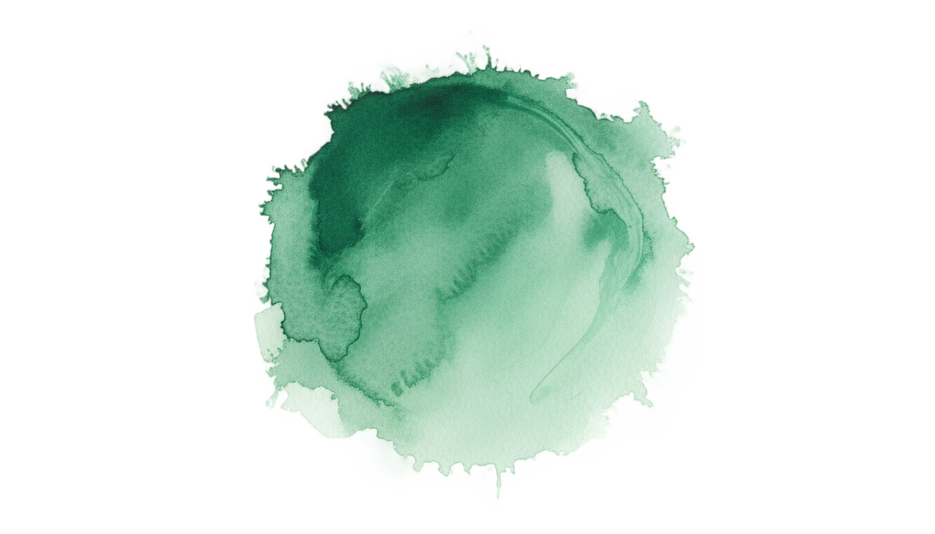green watercolor circle png PNG transparent background