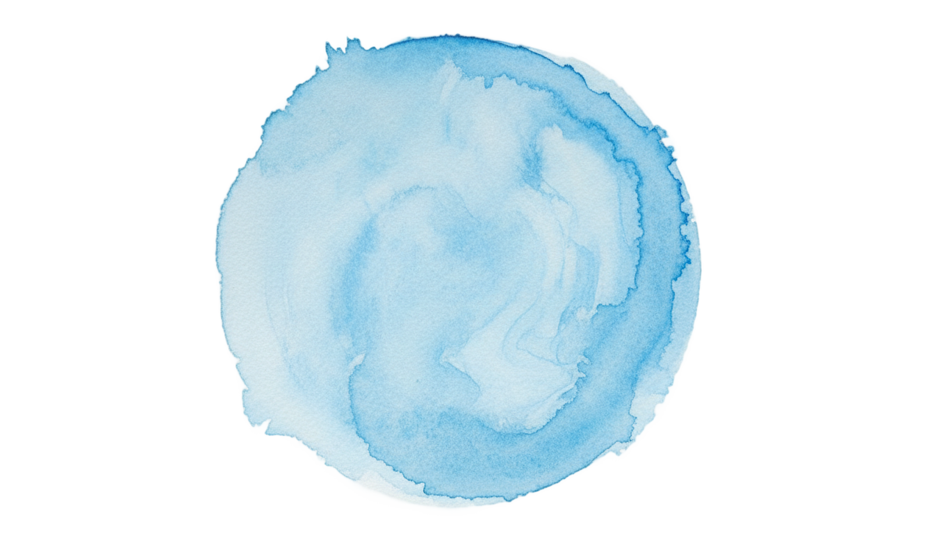 blue watercolor circle png PNG transparent background