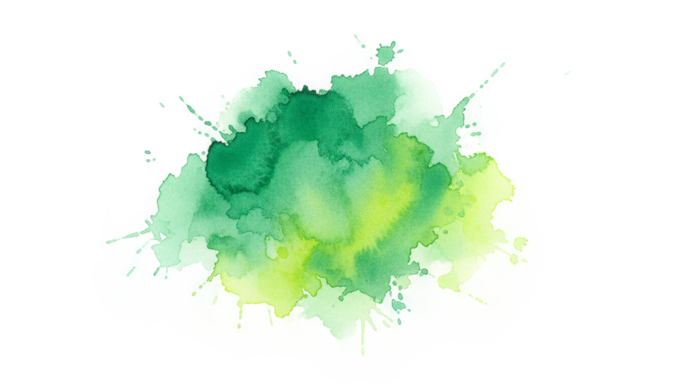 green watercolor splash png PNG transparent background