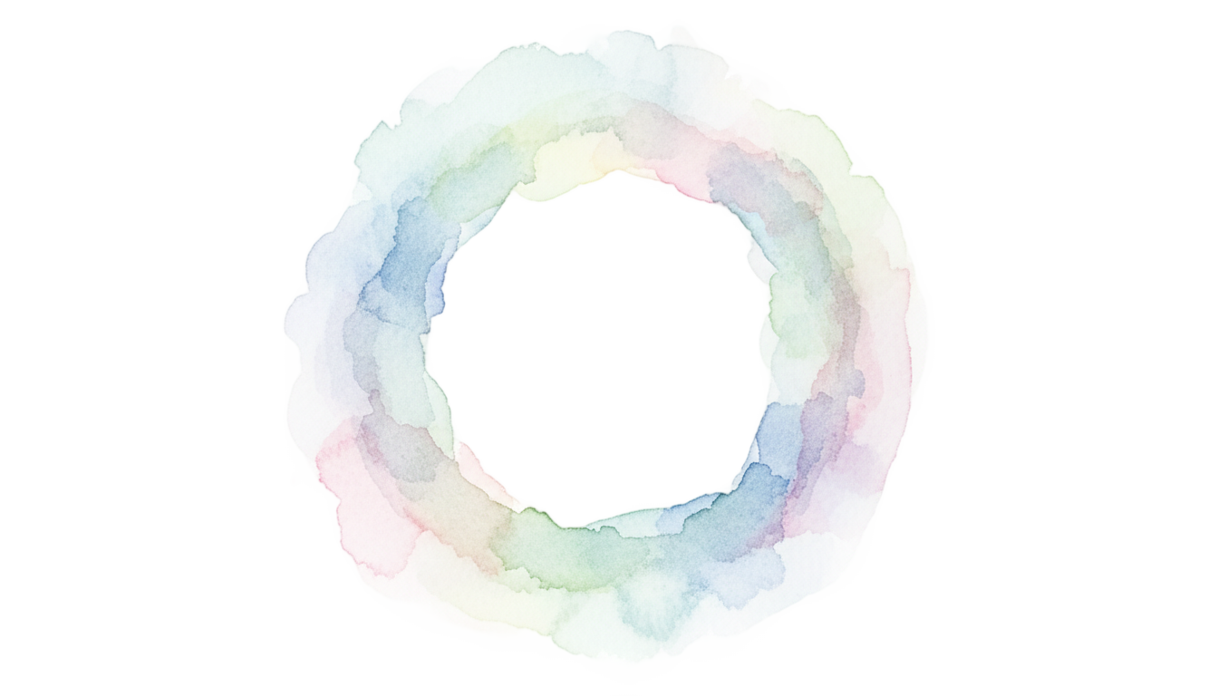 Watercolor Circle Outline Png PNG #1c