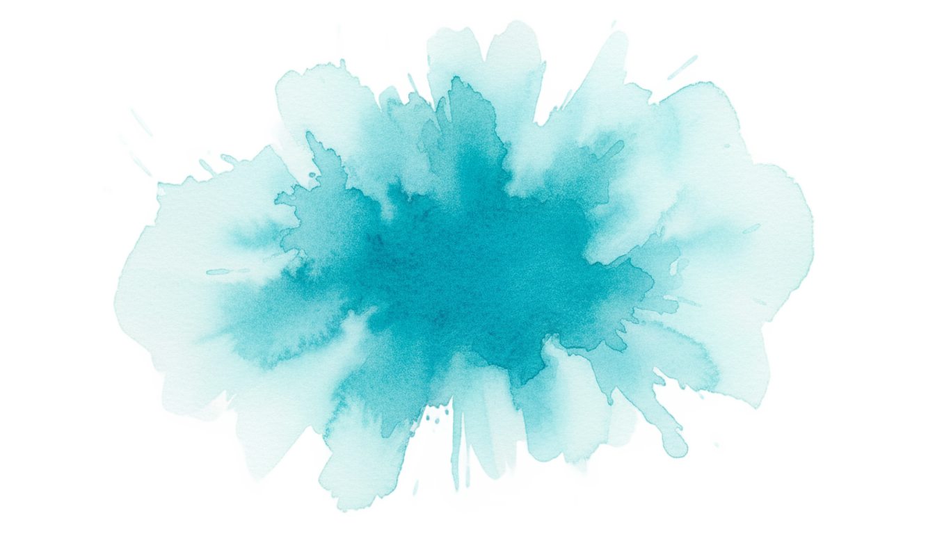 teal watercolor splash png PNG transparent background