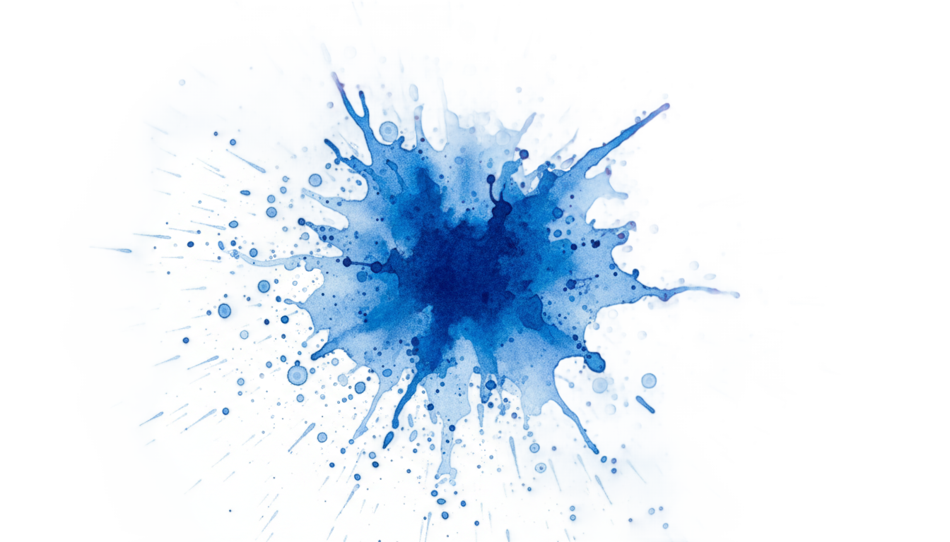 blue watercolor splash png PNG transparent background