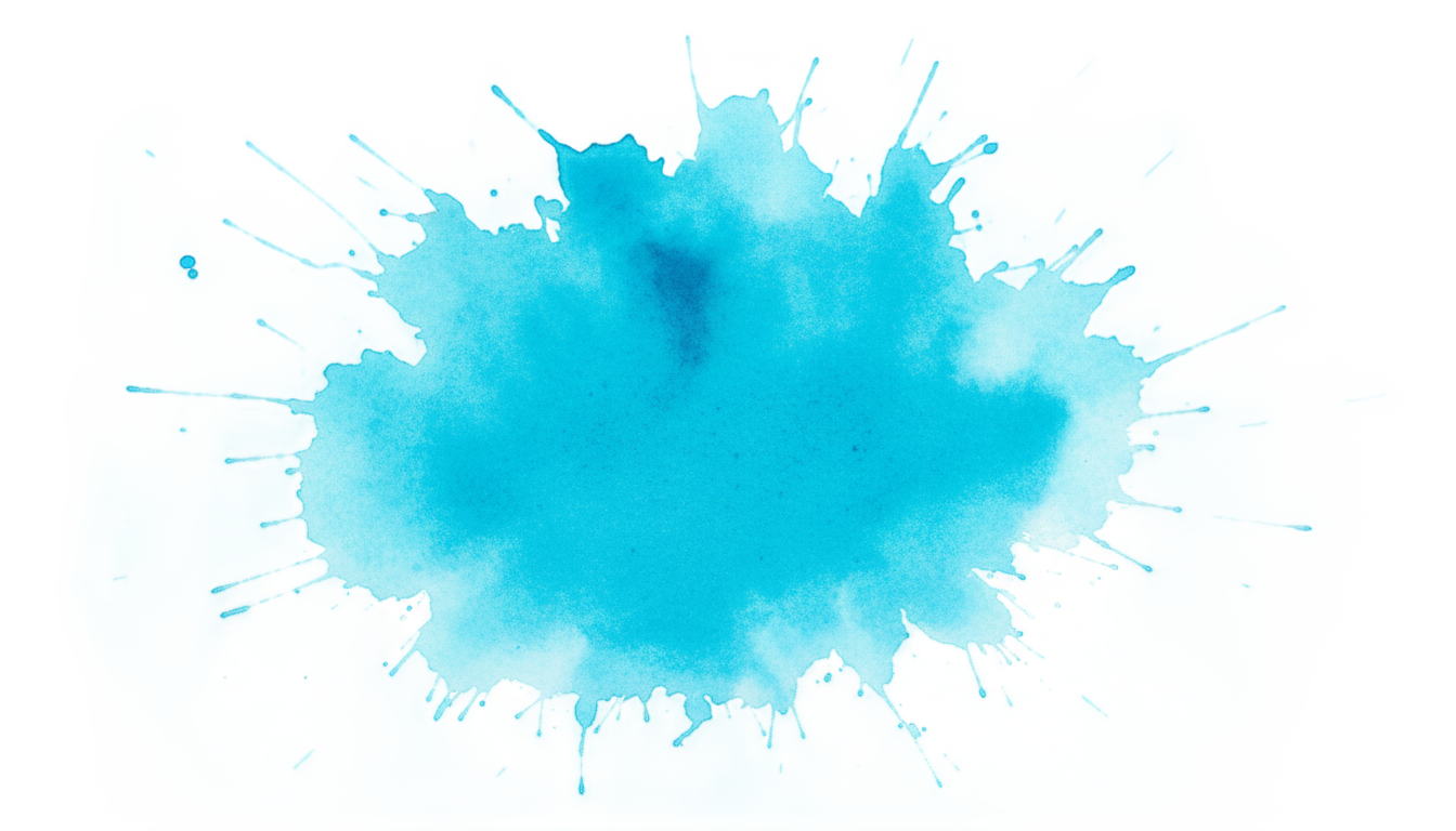 turquoise watercolor splash png PNG transparent background