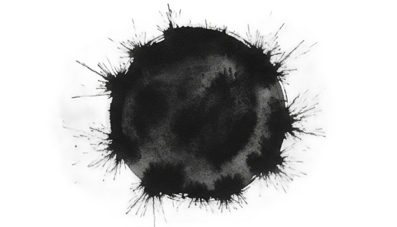 Black Watercolor Circle Png PNG #1d