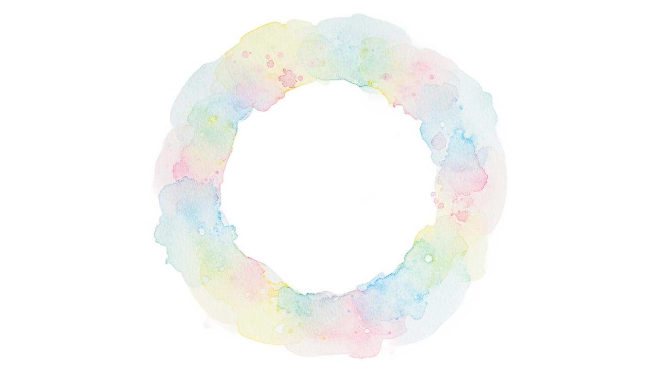 Watercolor Circle Outline Png PNG #1a