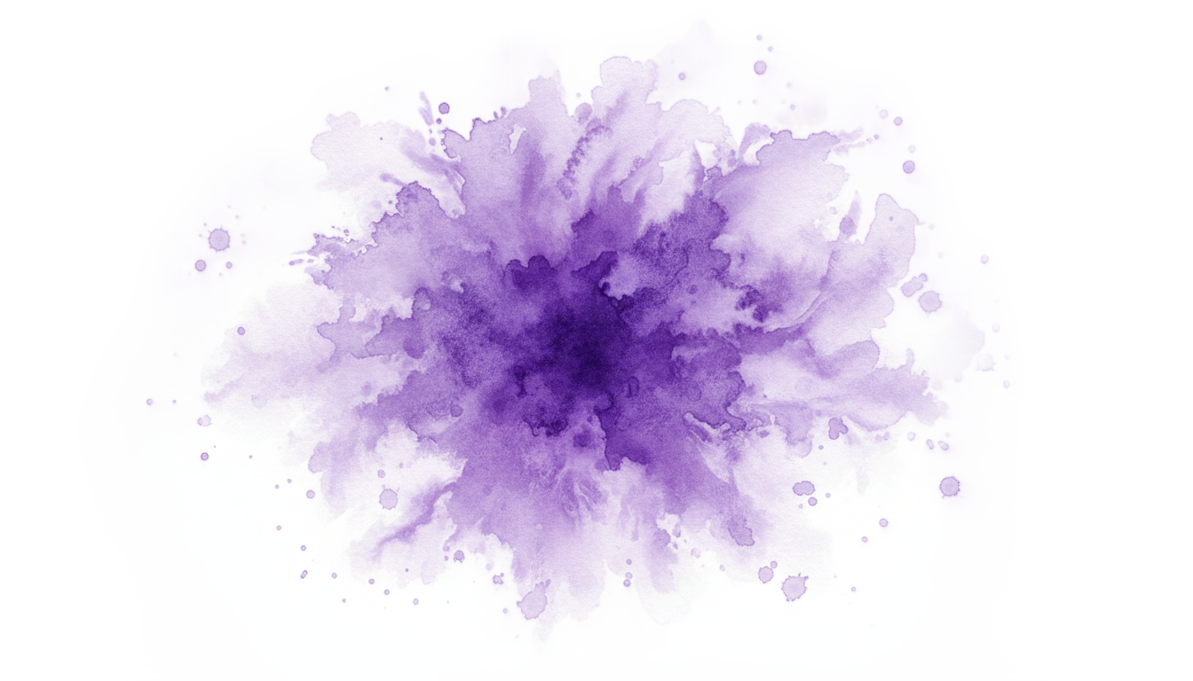 purple watercolor splash png PNG transparent background