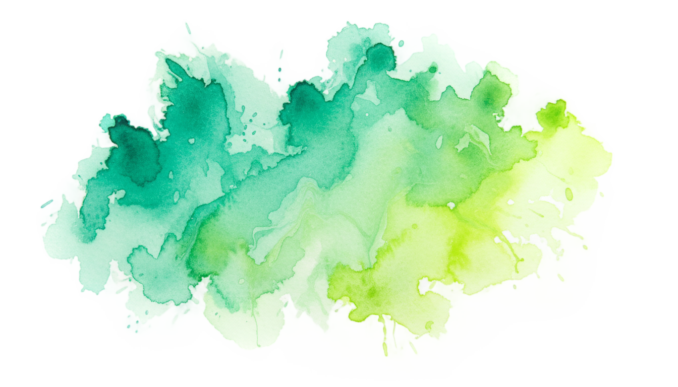 green watercolor splash png PNG transparent background