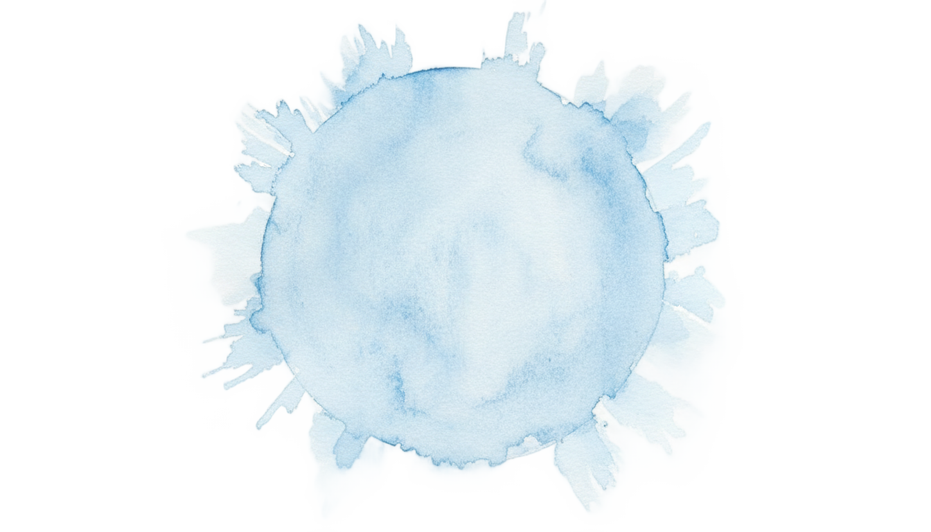 blue watercolor circle png PNG transparent background