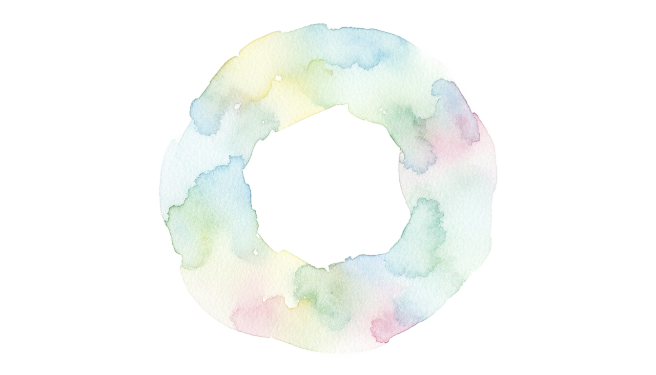 Watercolor Circle Outline Png PNG #1b
