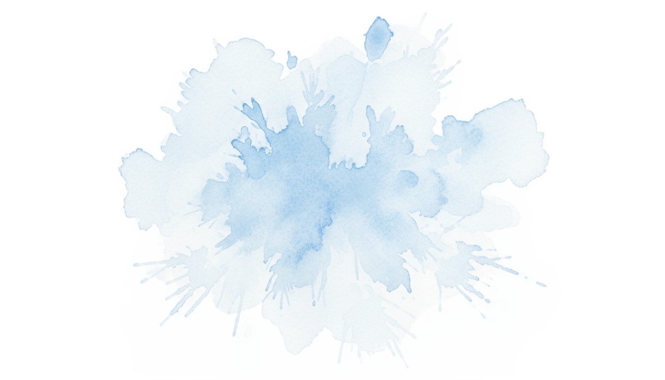 light blue watercolor splash png PNG transparent background