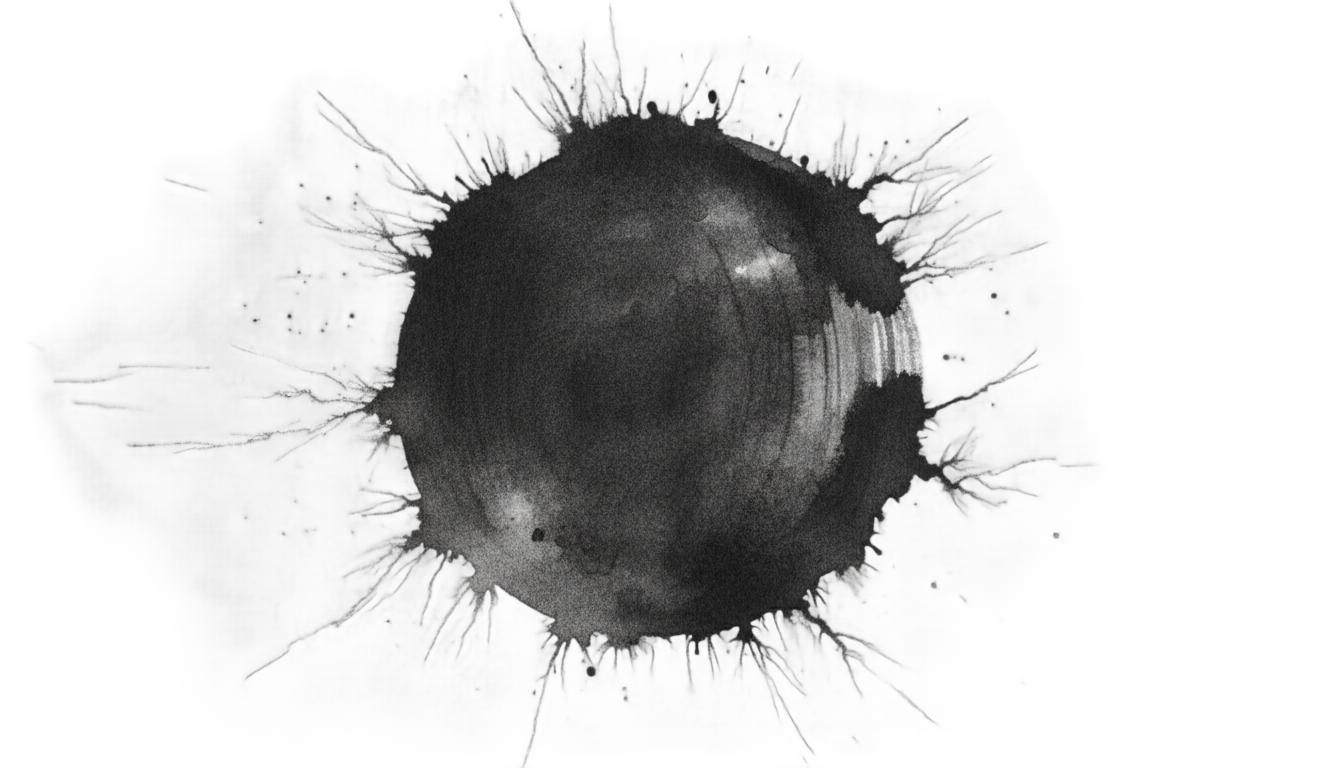 Black Watercolor Circle Png PNG #1c
