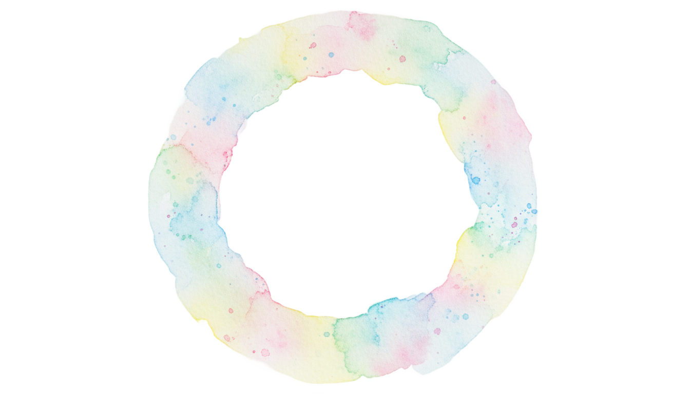 Watercolor Circle Outline Png PNG #1d