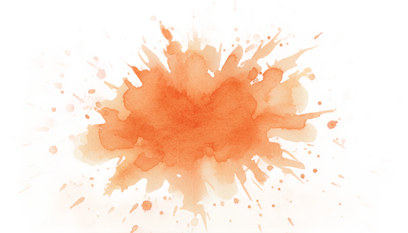 orange watercolor splash png PNG transparent background