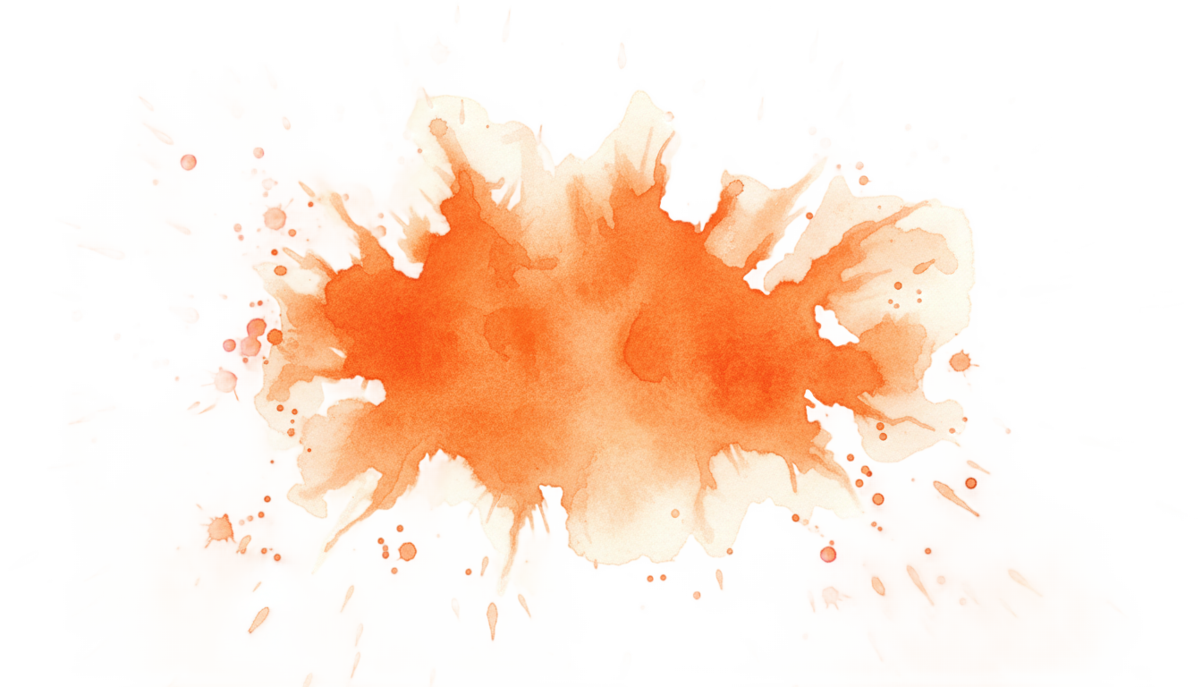 orange watercolor splash png PNG transparent background