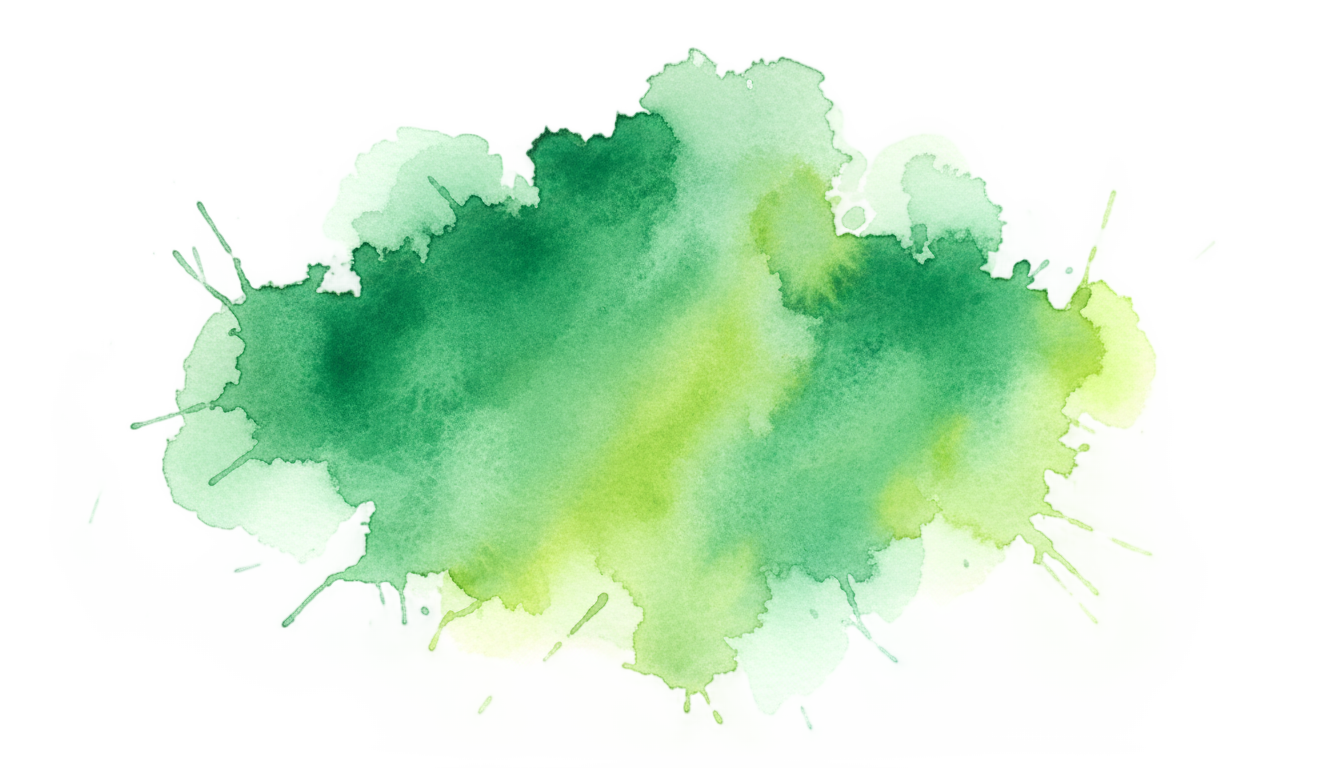 green watercolor splash png PNG transparent background