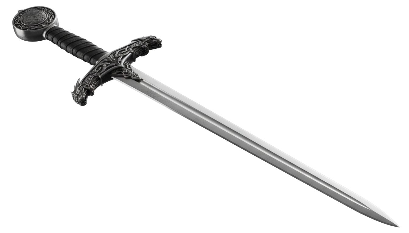 sword png black and white PNG transparent background