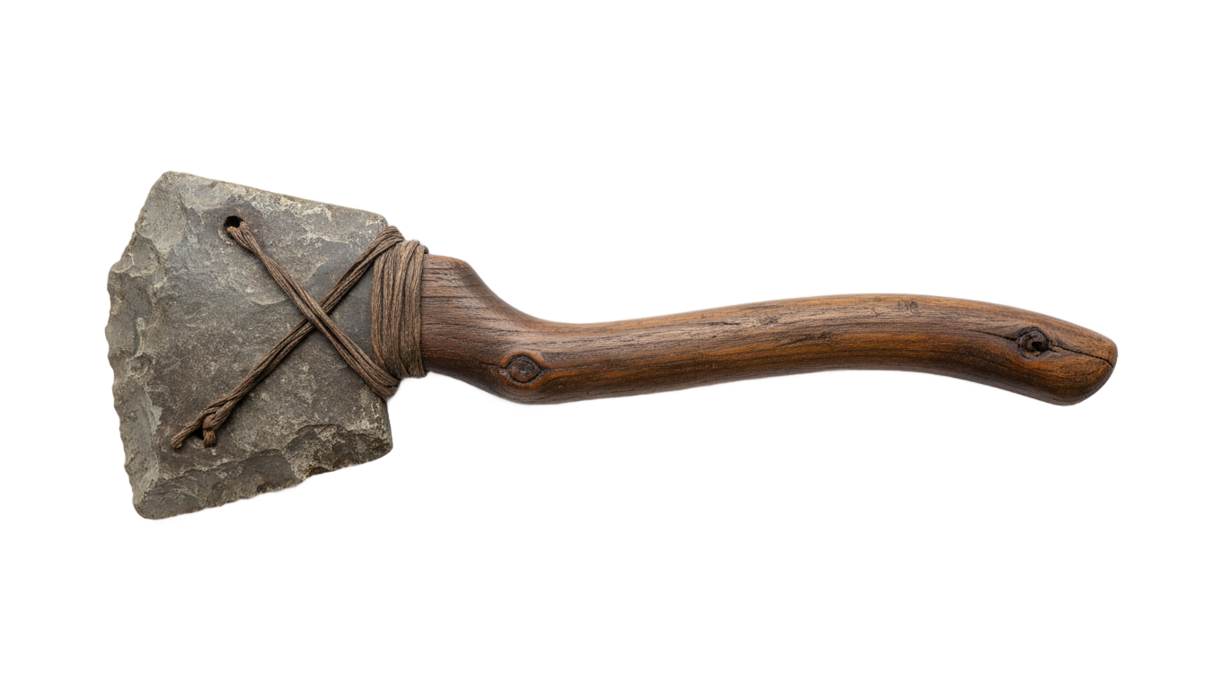 stone axe history in png PNG transparent background