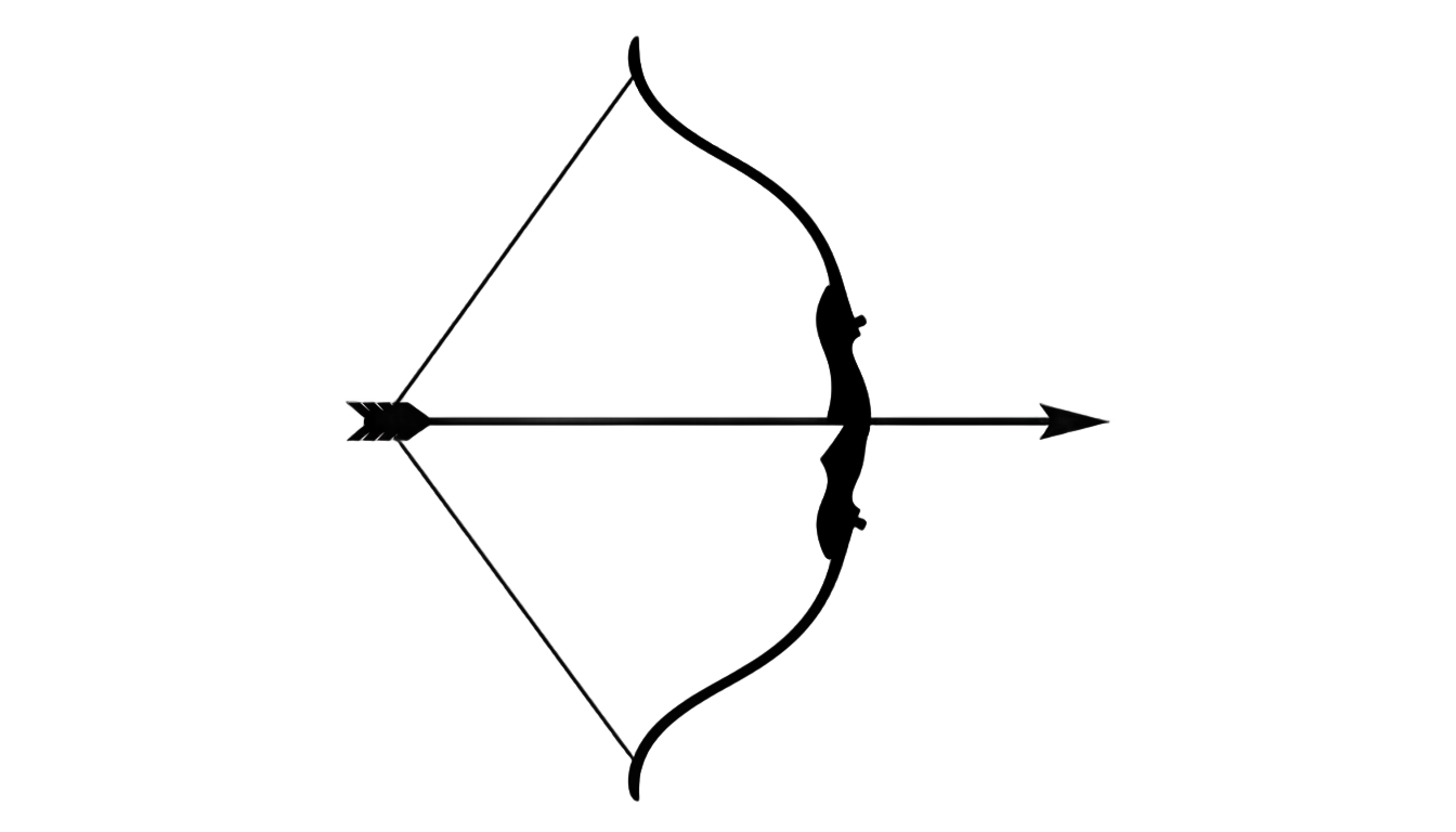 bow and arrow silhouette png PNG transparent background