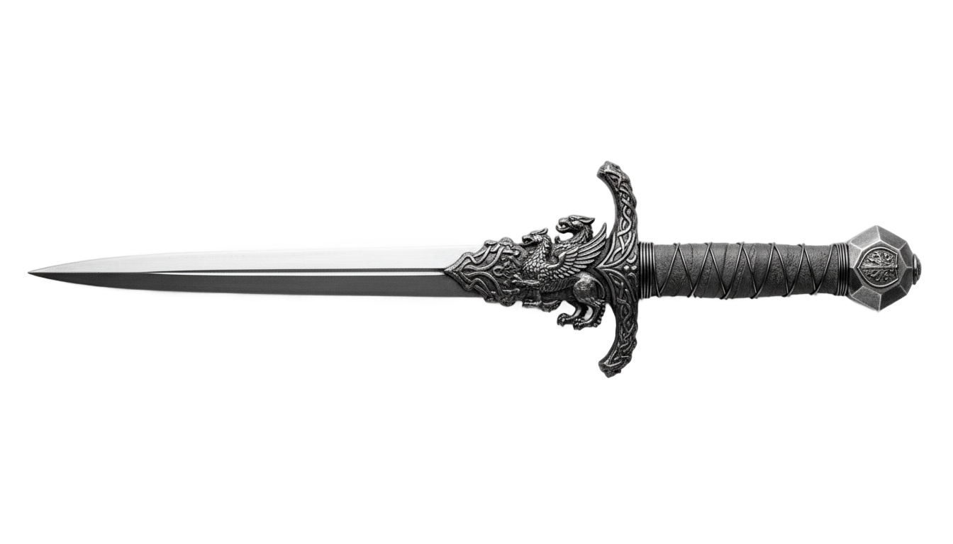 dagger png black and white PNG transparent background