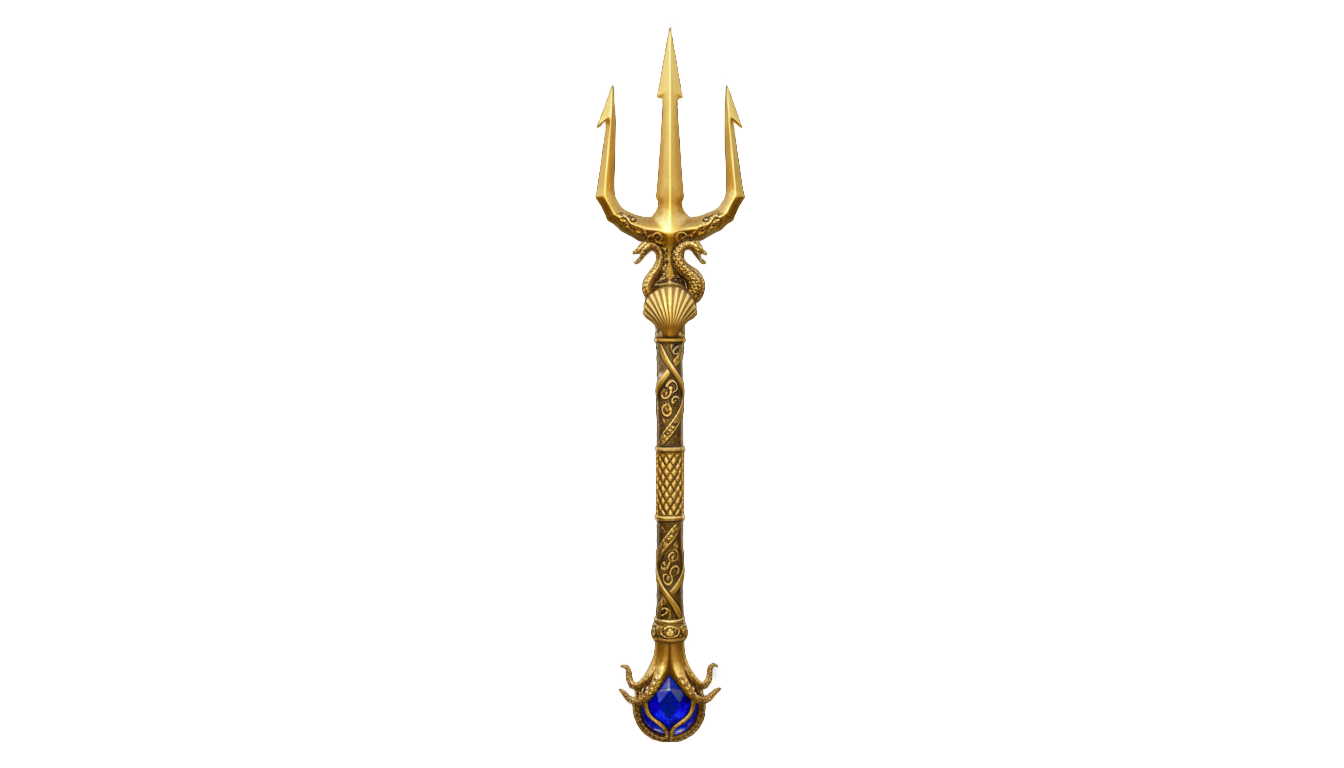 golden trident png PNG transparent background