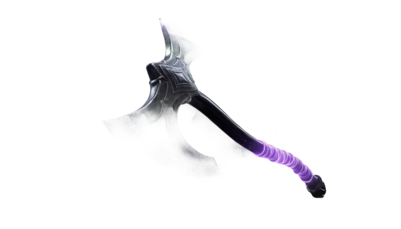 enchanted netherite axe png PNG transparent background
