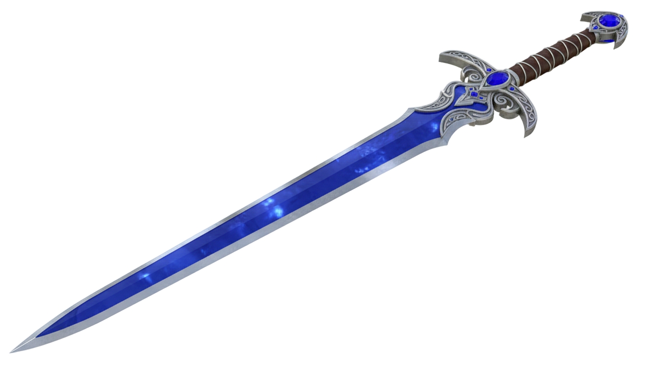 blue sword png PNG transparent background