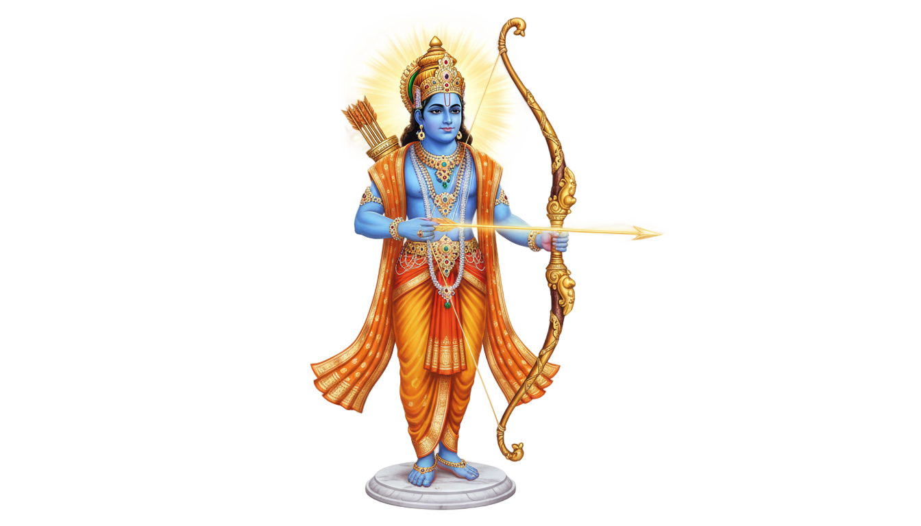 lord rama with bow and arrow png PNG transparent background