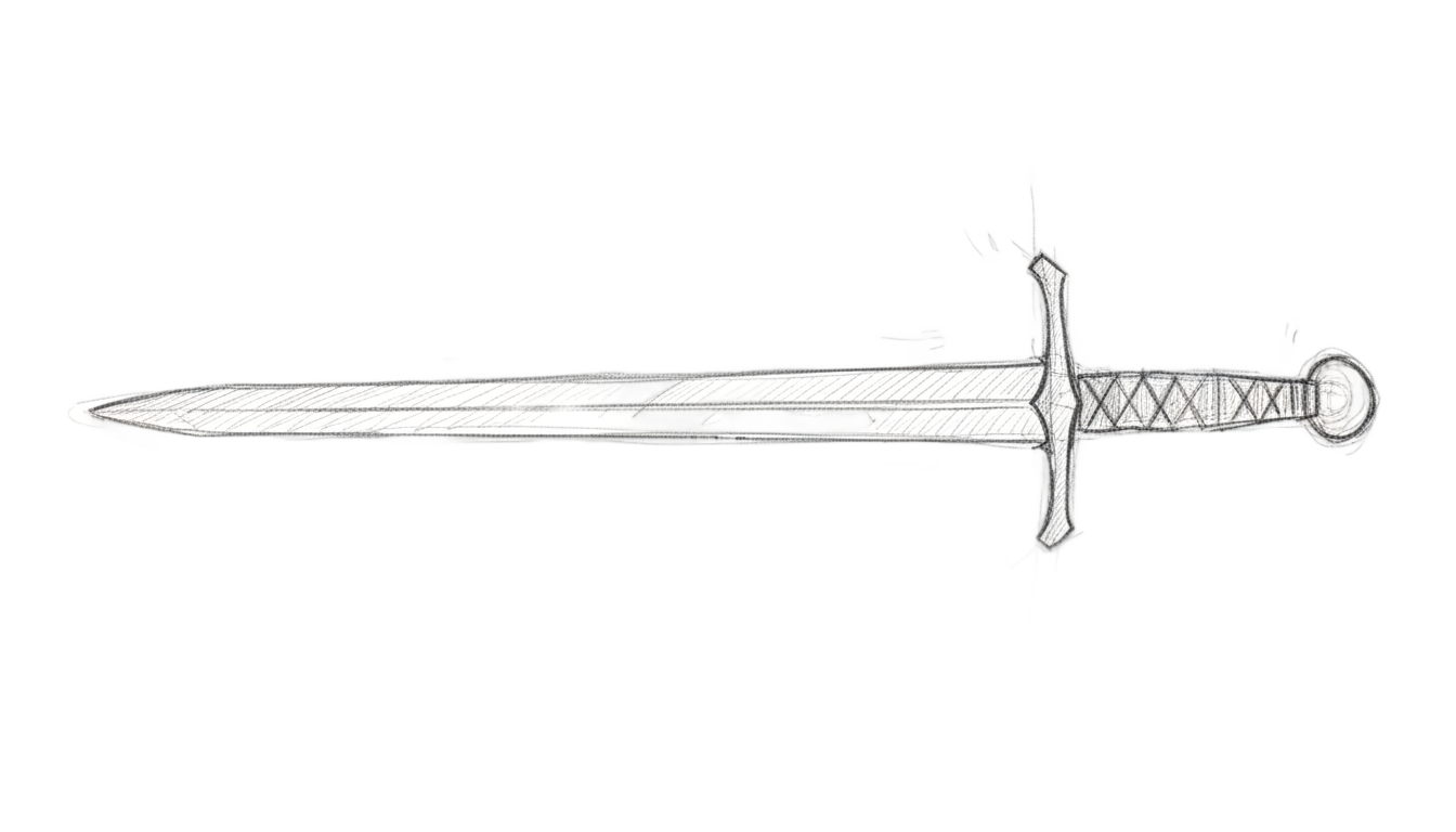 sword sketch png PNG transparent background