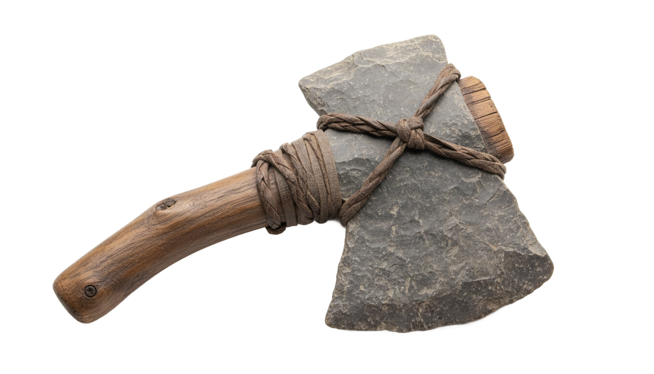 stone axe history in png PNG transparent background