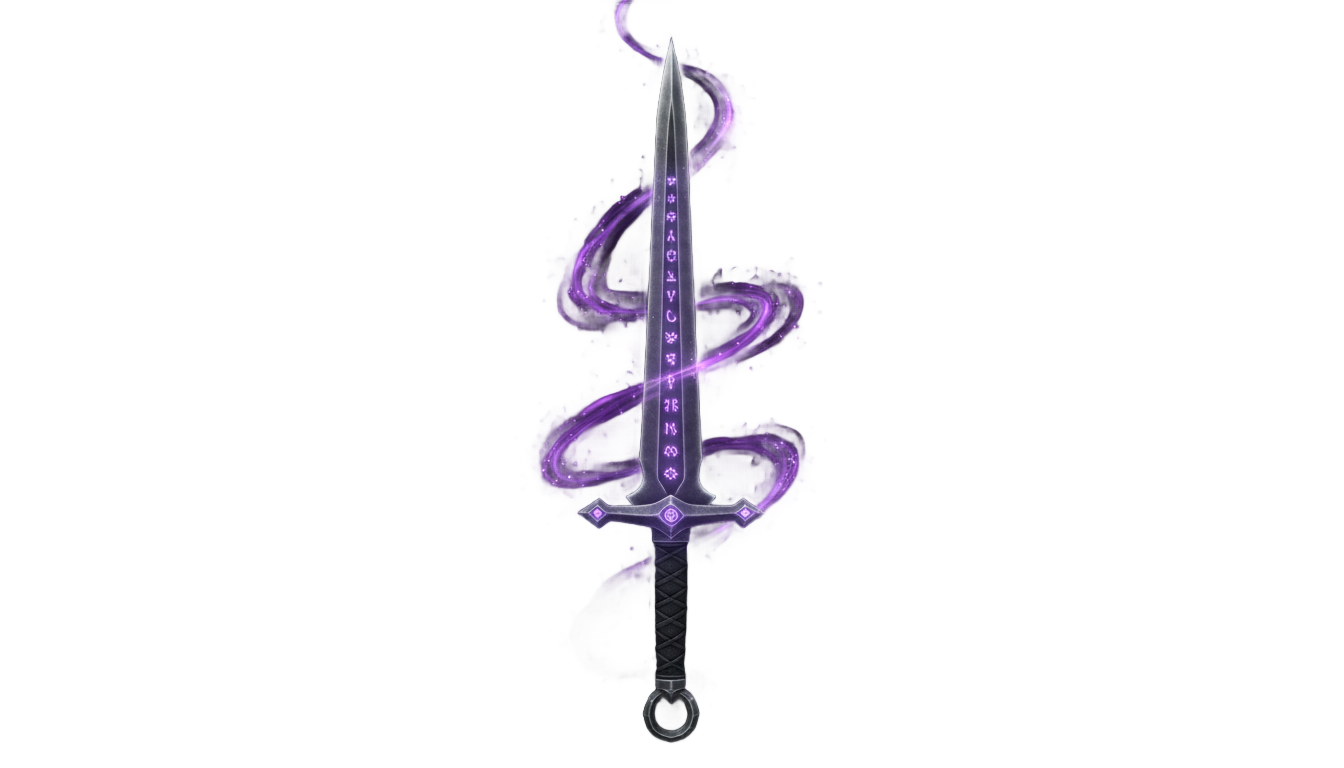 enchanted netherite sword png PNG transparent background