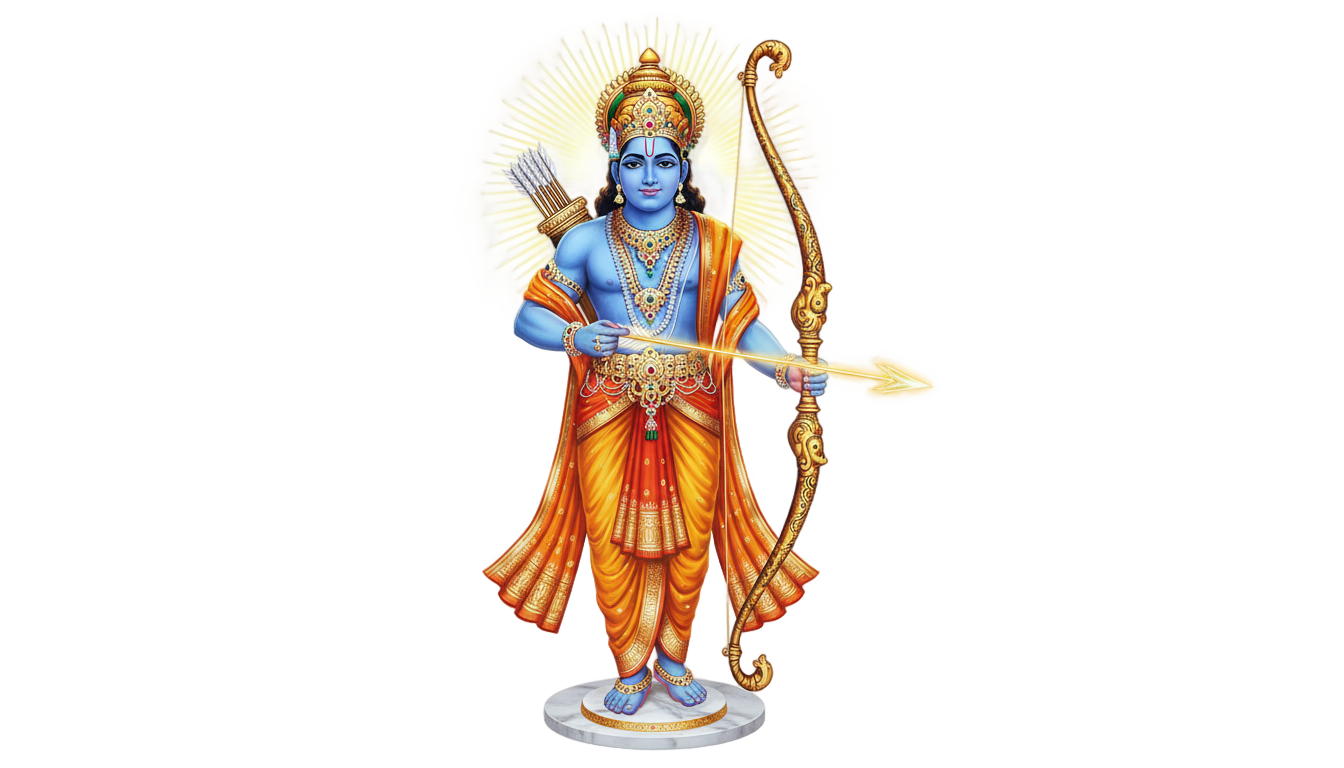 lord rama with bow and arrow png PNG transparent background