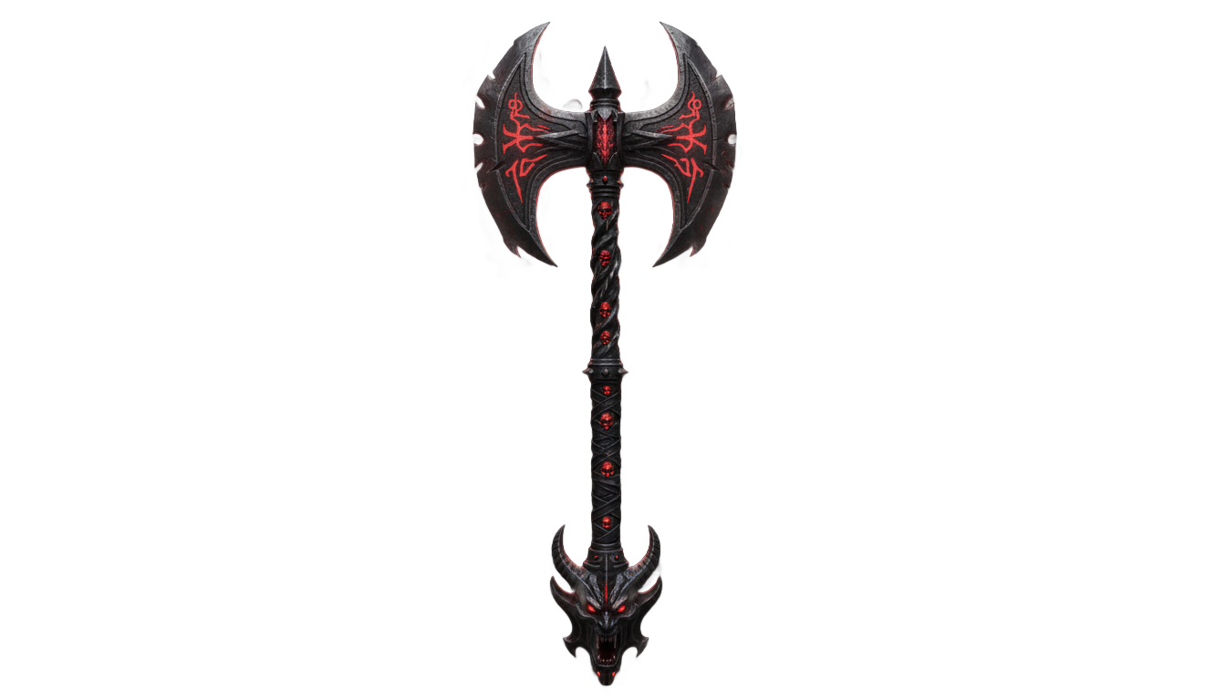 bloodlust axe png PNG transparent background
