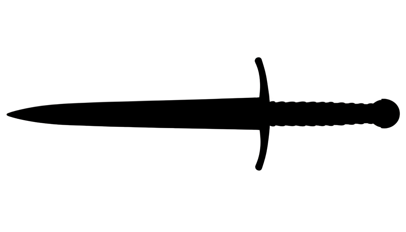 dagger silhouette png PNG transparent background