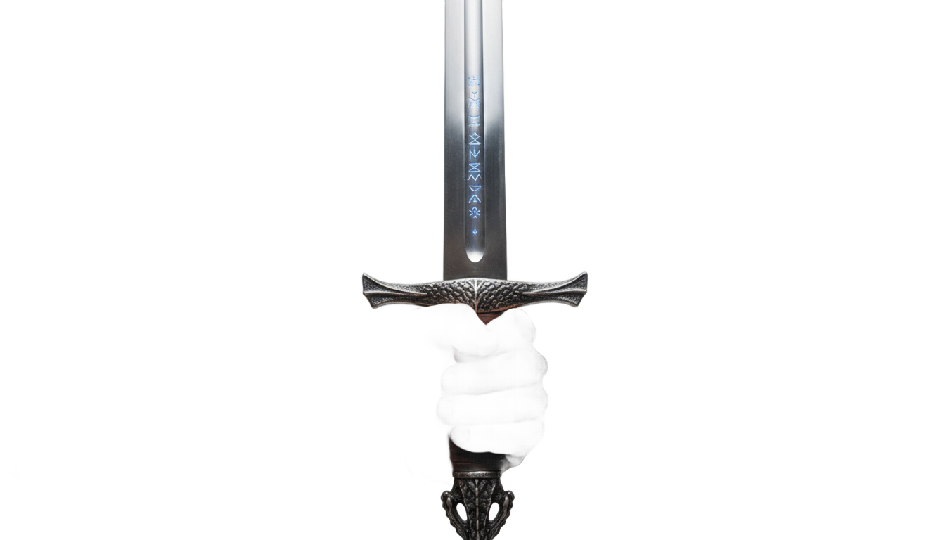 hand holding sword png PNG transparent background