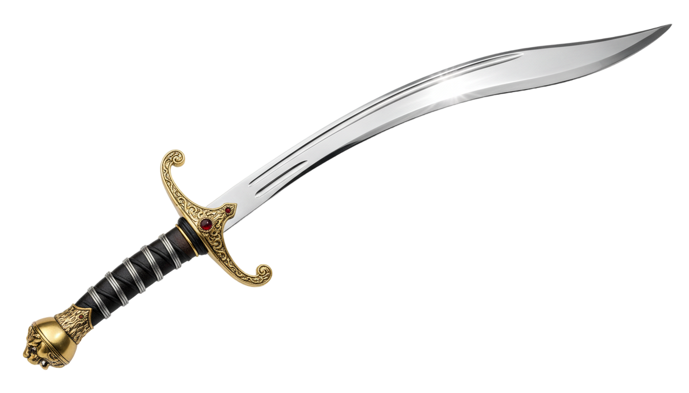curved sword png PNG transparent background