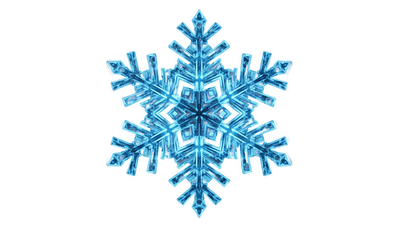 neon snowflake png PNG transparent background