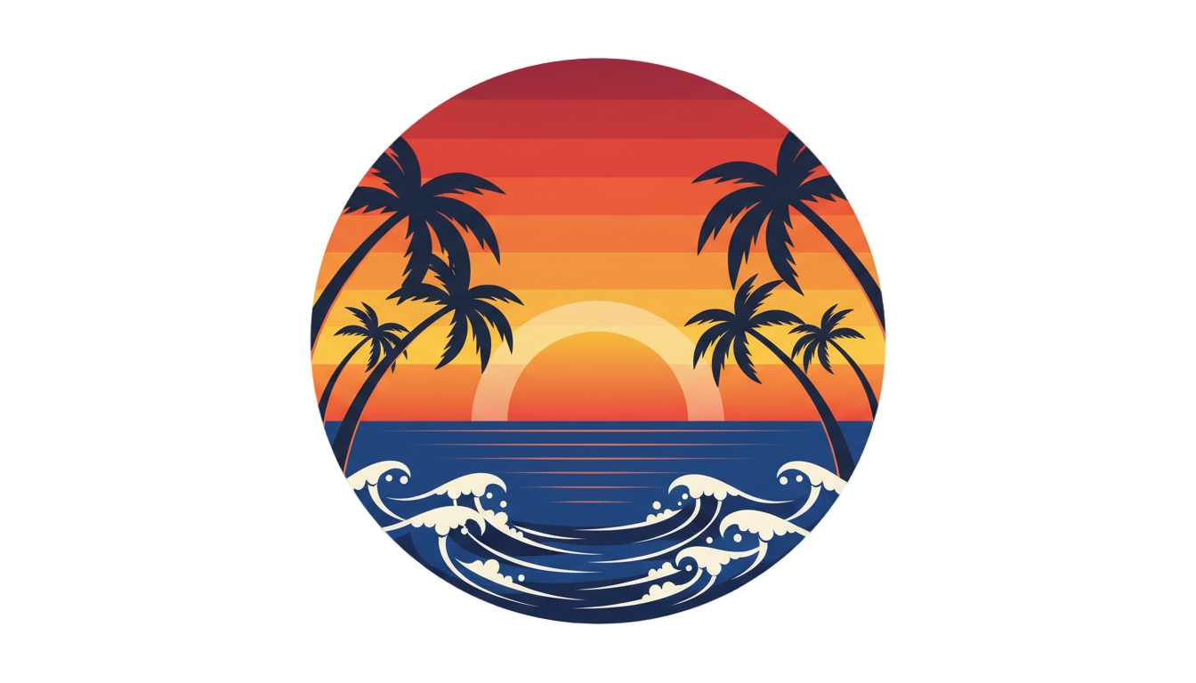 beach sunset vector png PNG transparent background