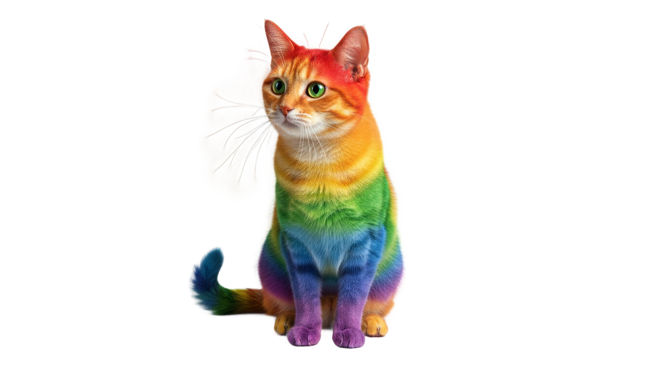 rainbow cat png PNG transparent background