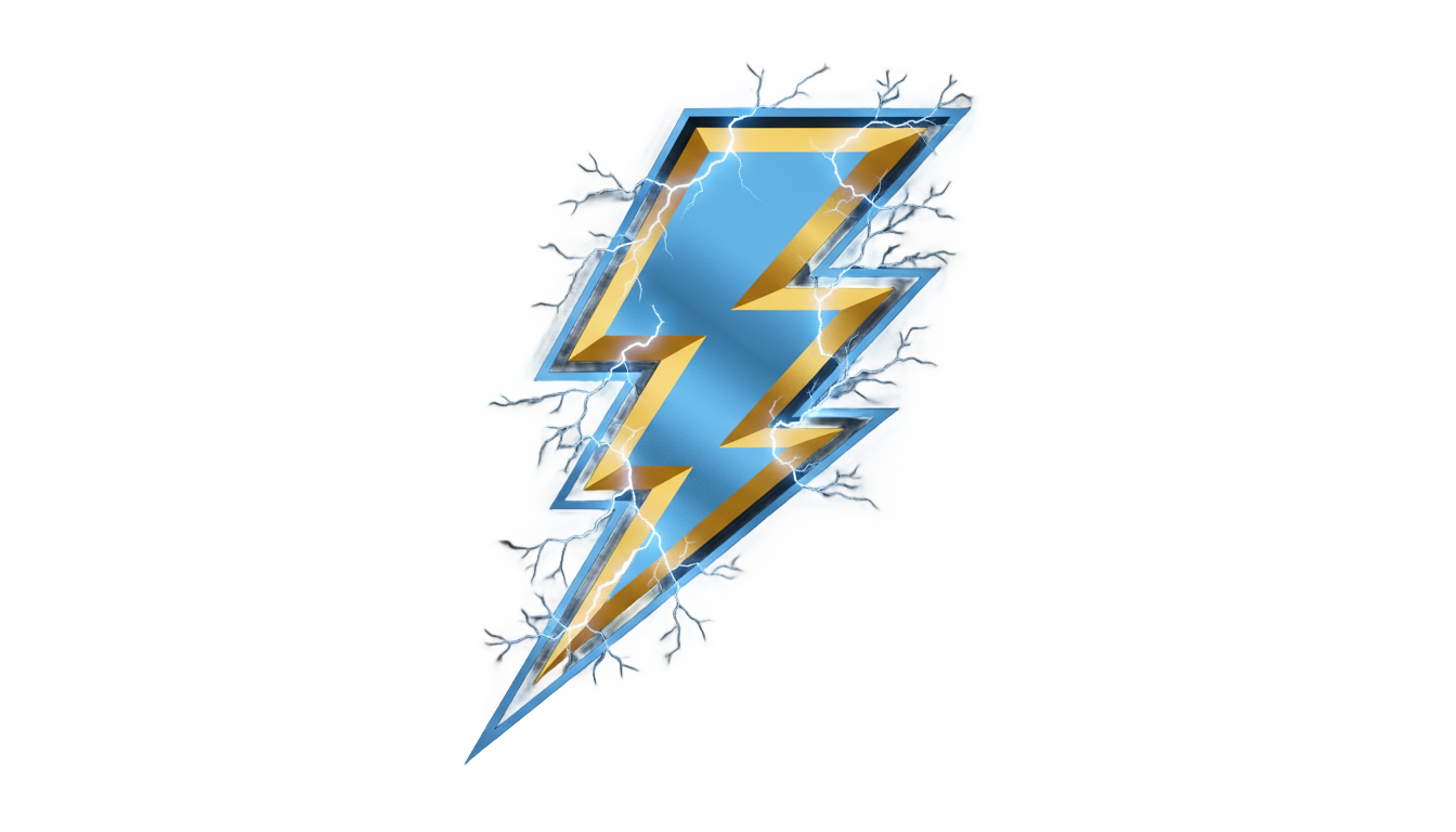 chargers lightning bolt png PNG transparent background