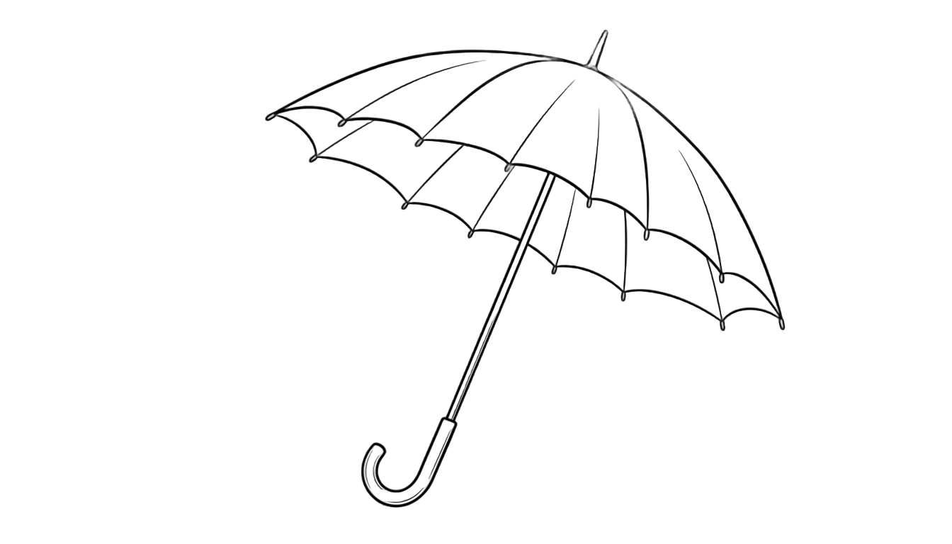 umbrella black and white png PNG transparent background