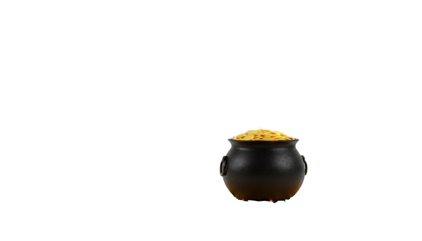 rainbow pot of gold png PNG transparent background
