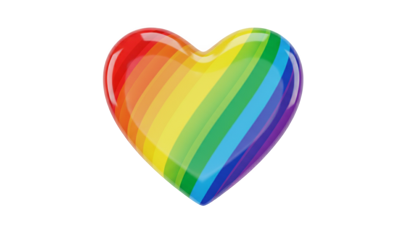 rainbow heart png PNG transparent background