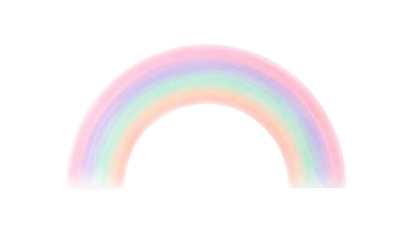 aesthetic pastel rainbow png PNG transparent background