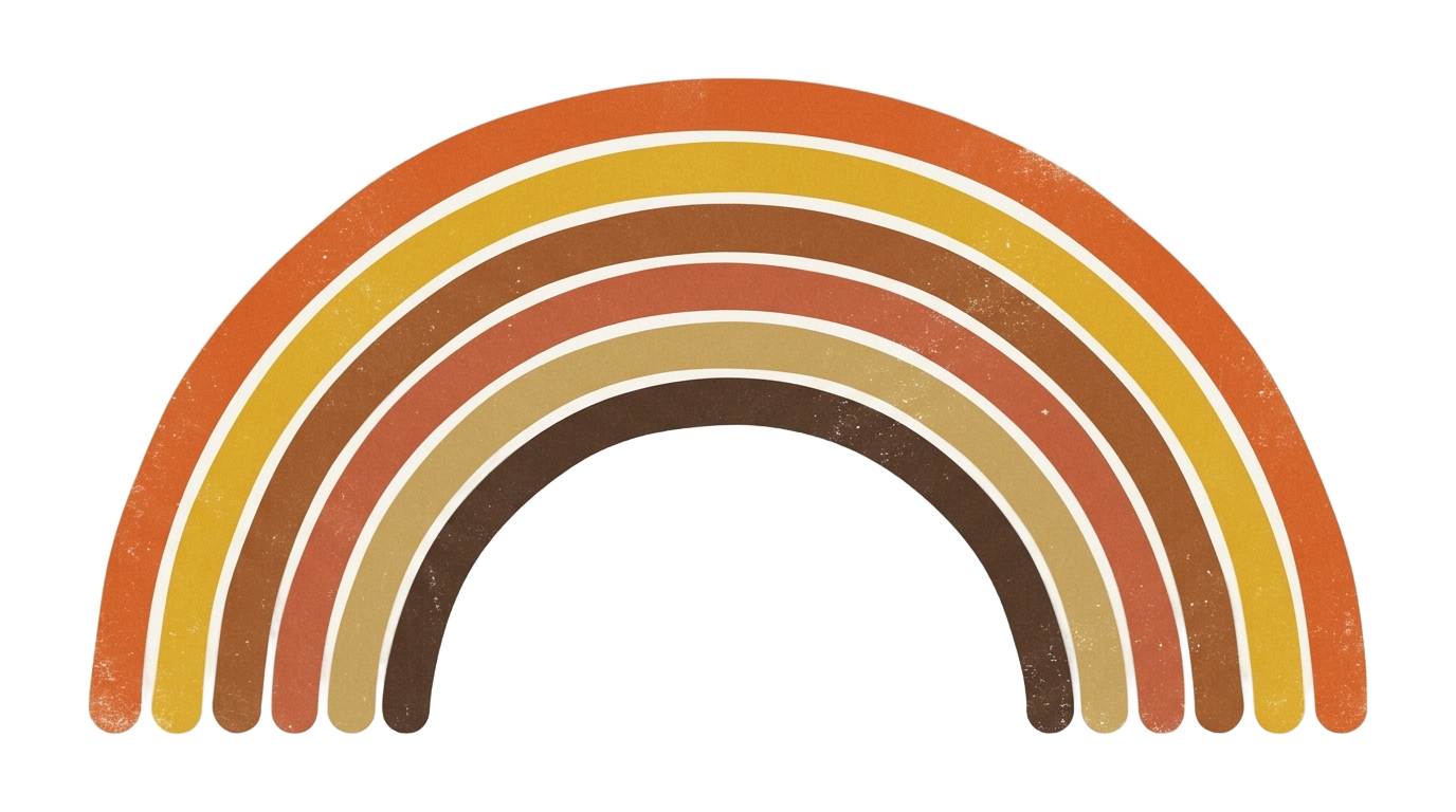 retro rainbow png PNG transparent background