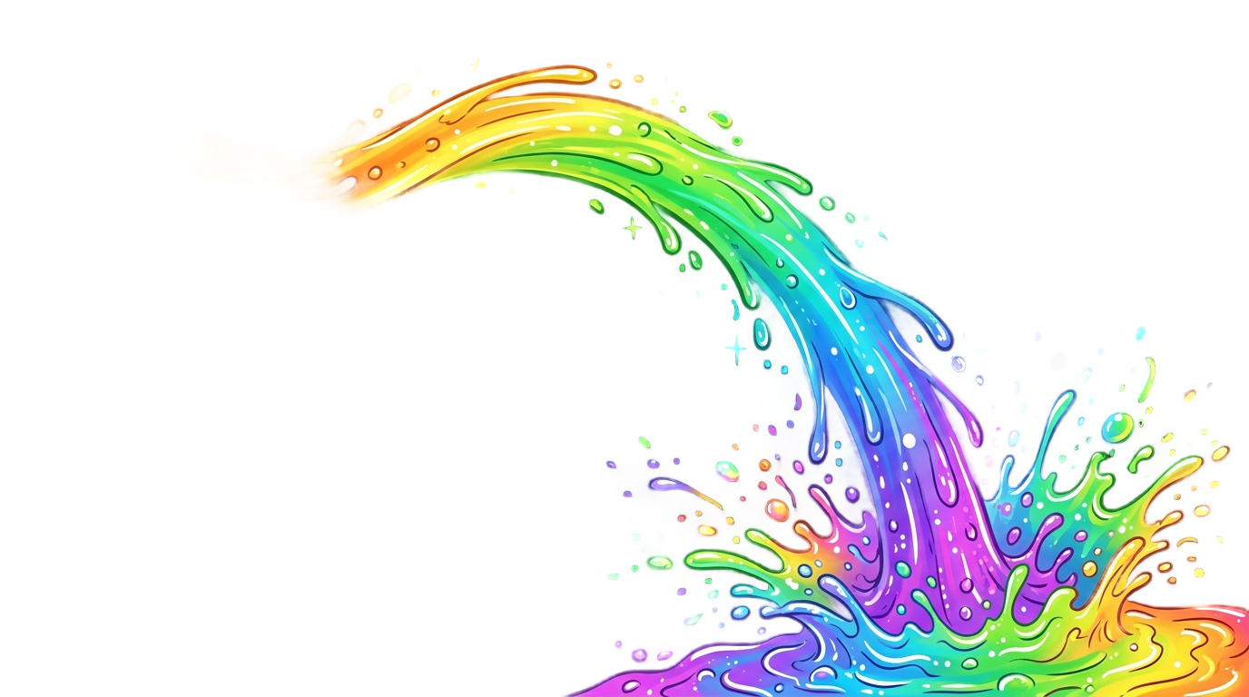 rainbow vomit png PNG transparent background