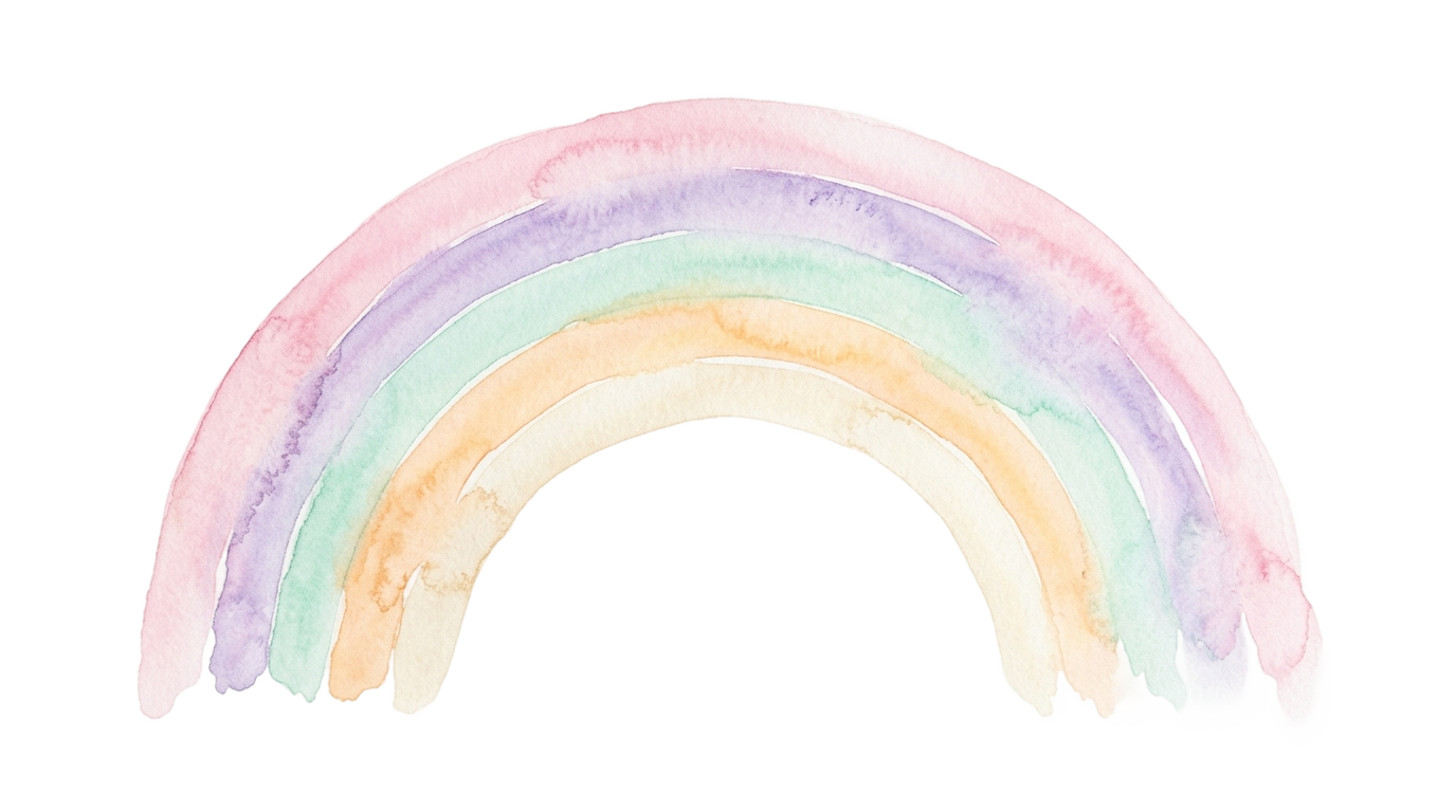 aesthetic rainbow png PNG transparent background